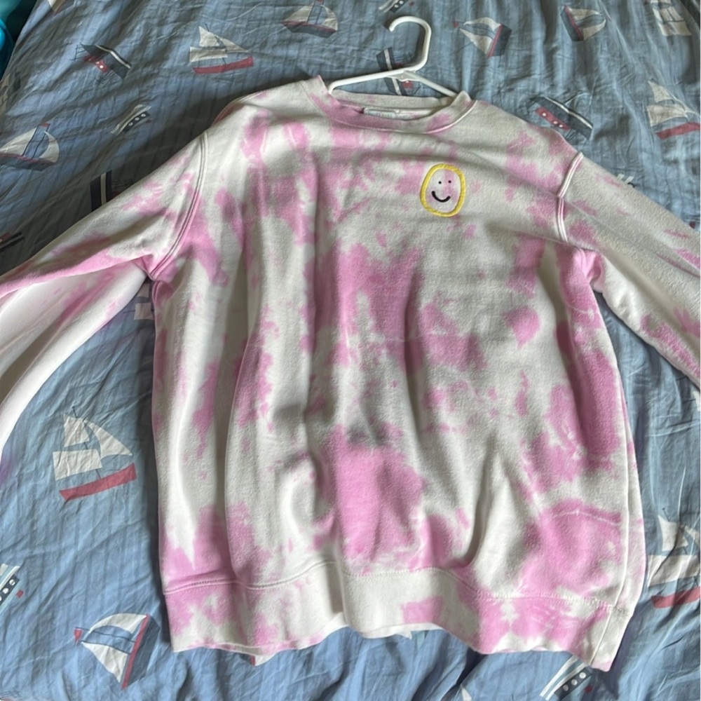 happiness project crewneck tie dye